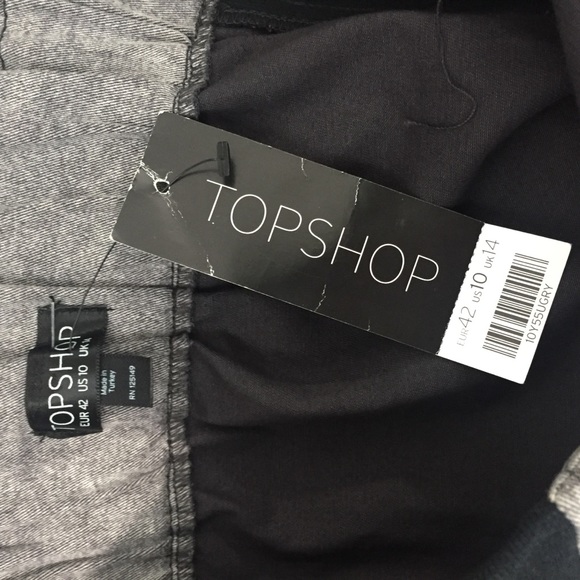Topshop NWT Grey Denim Strapless Dress Size 10 - Picture 6 of 6